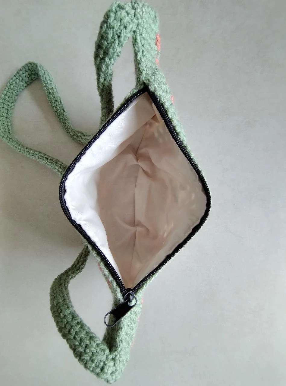 Bolsa crossbody feita à mão banana verde – photo 3